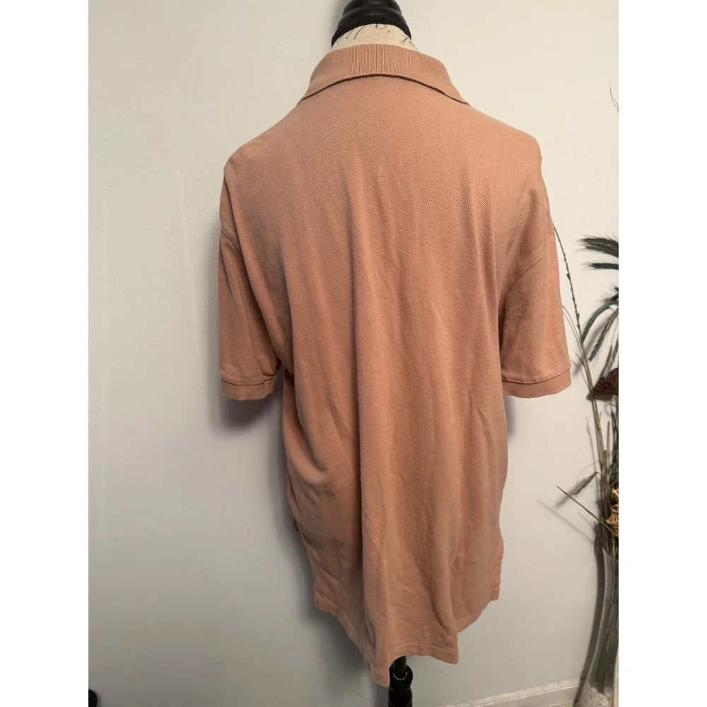 Polo Ralph Lauren Mens Large Tan Cotton Pique Short Sleeve Pony Logo Polo‎ Shirt
